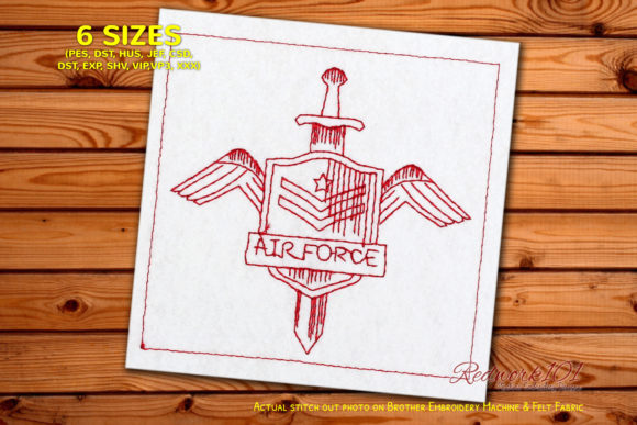 Air Force Military Insignia Redwork Review