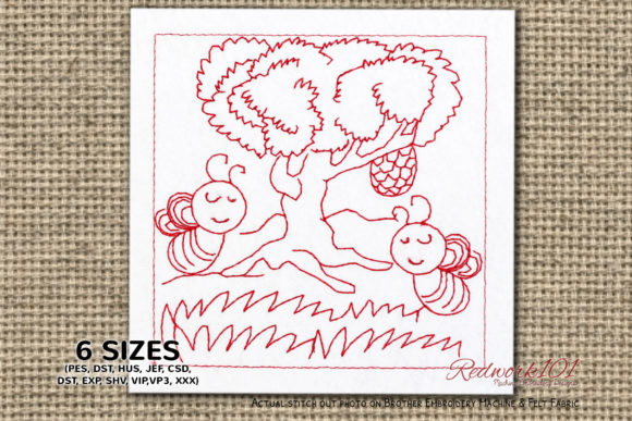 Bee with Tree Redwork: A Seller's Review for Etsy Shops