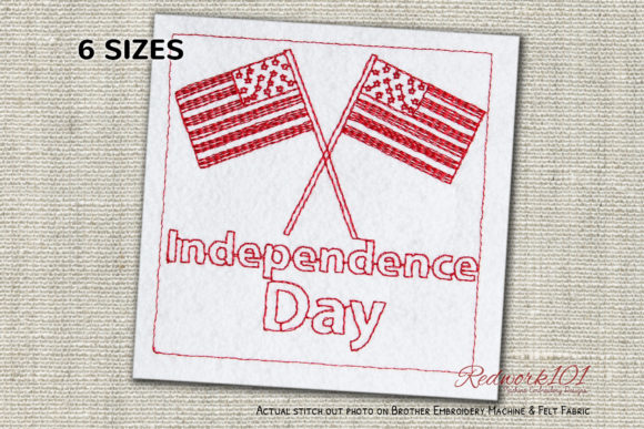 Crossed Flags of USA Independence Day Design Review