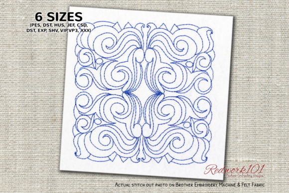 Floral Pattern Tiles Redwork: A Designer's Review