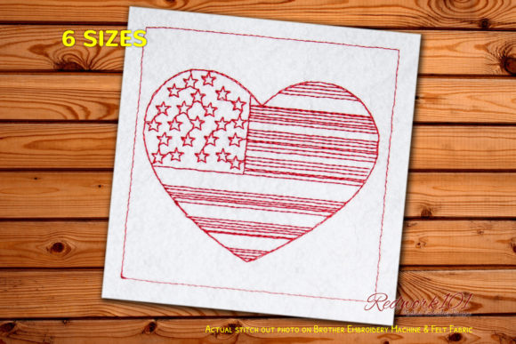 Review: 4th of July USA Flag in Heart Shape for Craft Fairs
