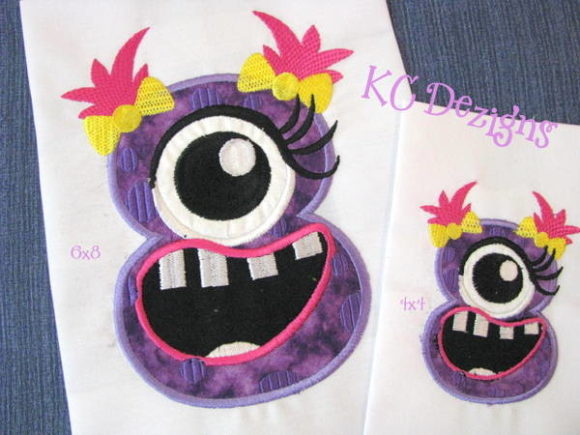 Silly Monster Number 8 Applique Design Review