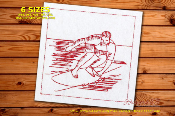 Surf Boy on Surfboard Redwork: A Seasonal Review